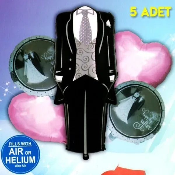 Damat Balonu 5li Set 