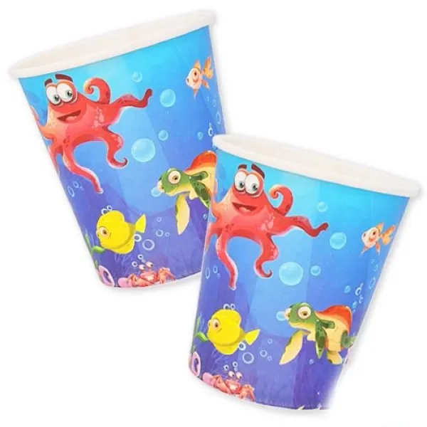 Deniz Canlıları Bardak 8 adet