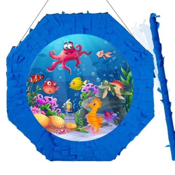 Deniz Canlıları Pinyata 42 cm + Sopası