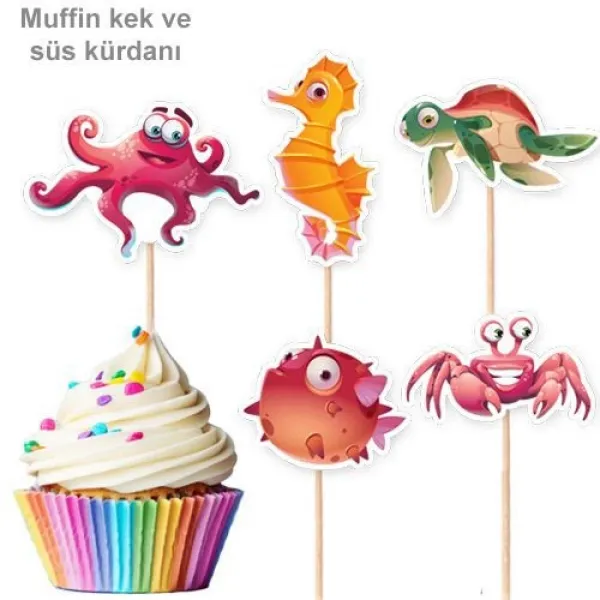Deniz Canlıları Şekilli Kürdan 10 Adet