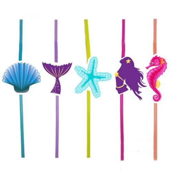 Deniz Kızı Artistik Pipet 10 Adet