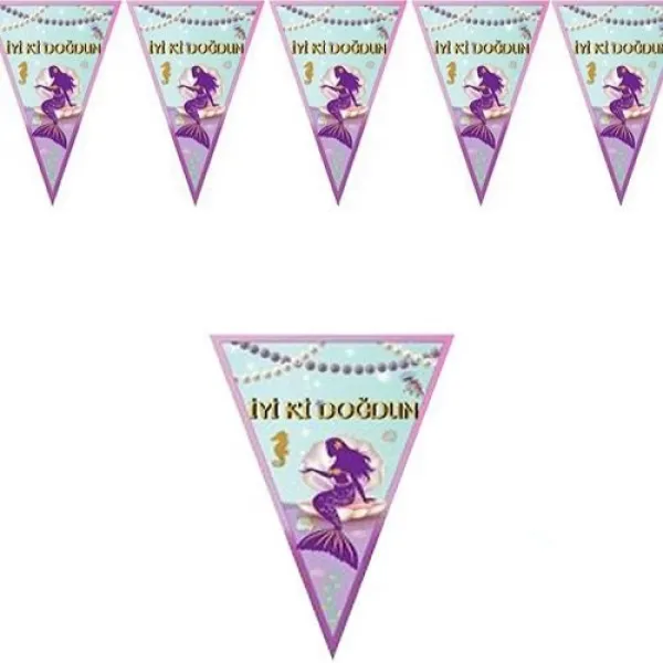 Deniz Kızı Flama Bayrak 2 Metre