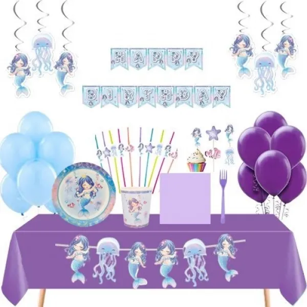 Deniz Kızı Little 24 Kişilik Full Parti Seti