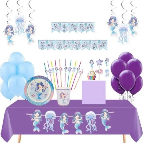 Deniz Kızı Little 8 Kişilik Ekonomik Parti Seti