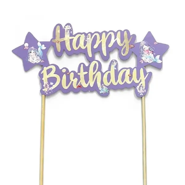 Deniz Kızı Little Happy Birthday Pasta Süsü