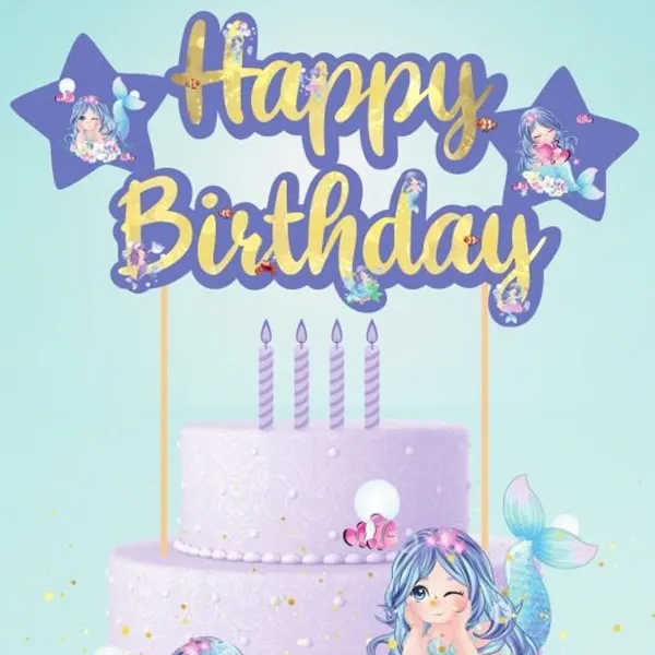 Deniz Kızı Little Happy Birthday Pasta Süsü
