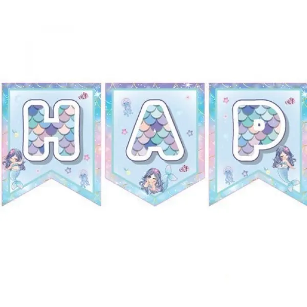 Deniz Kızı Little Happy Birthday Yazısı 190 cm