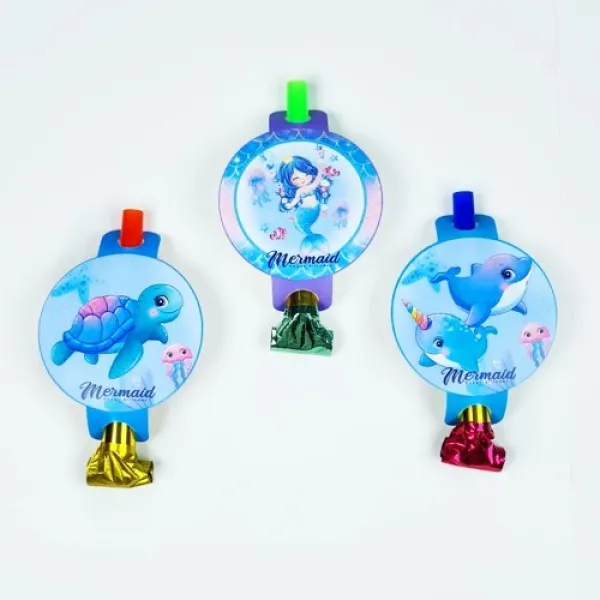 Deniz Kızı Little Parti Düdüğü (6 adet)
