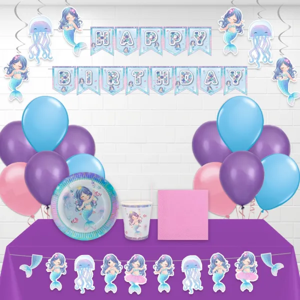 Deniz Kızı Little Parti Seti 8 Kişilik