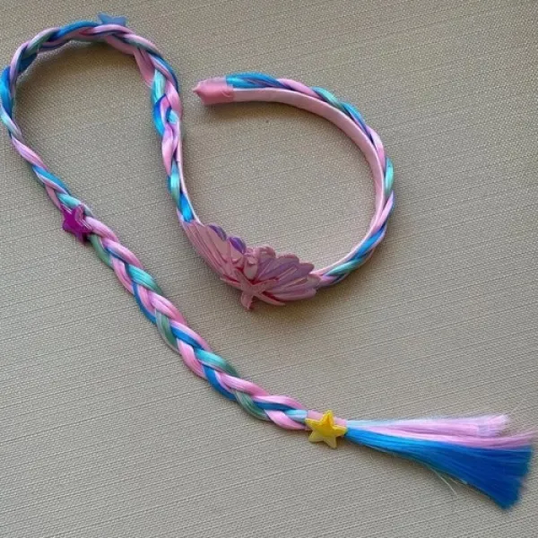 Deniz Kızı Tek Taraflı Saç Örgülü Taç