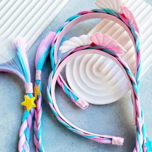 Deniz Kızı Tek Taraflı Saç Örgülü Taç