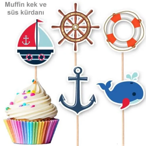 Denizci Temalı Şekilli Kürdan 10 Adet