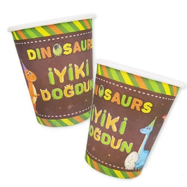 Dinozor Bardak (8 Adet)