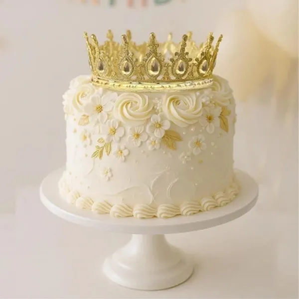 Doğum Günü Pasta Tacı Gold