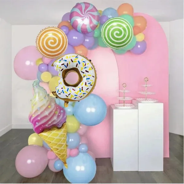 Donut Folyo Balon Beyaz Gold (47x72 cm)