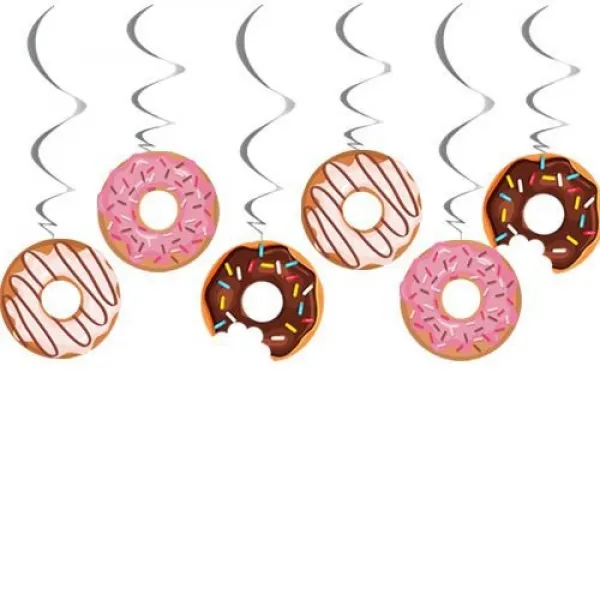 Donut Temalı Tavan Süs 6 Adet