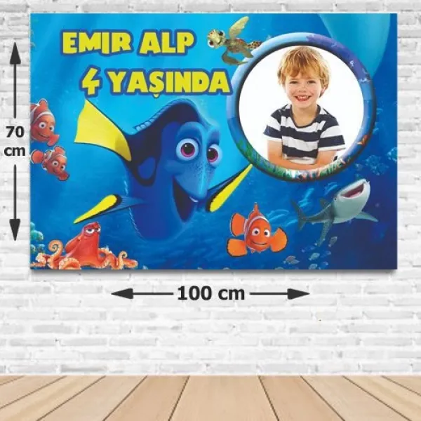 Dory Kişiye Özel Doğum Günü Parti Afişi 70*100 cm
