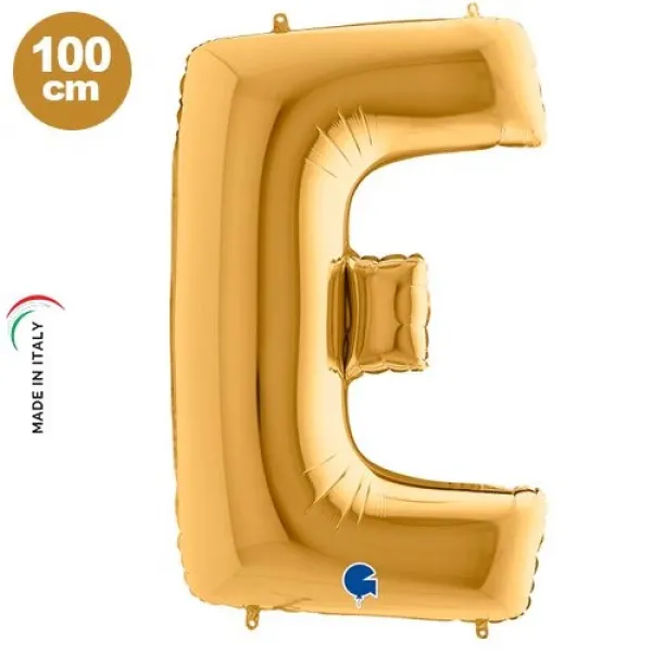 E Harf Folyo Balon – Gold – 100 cm (40 inch)