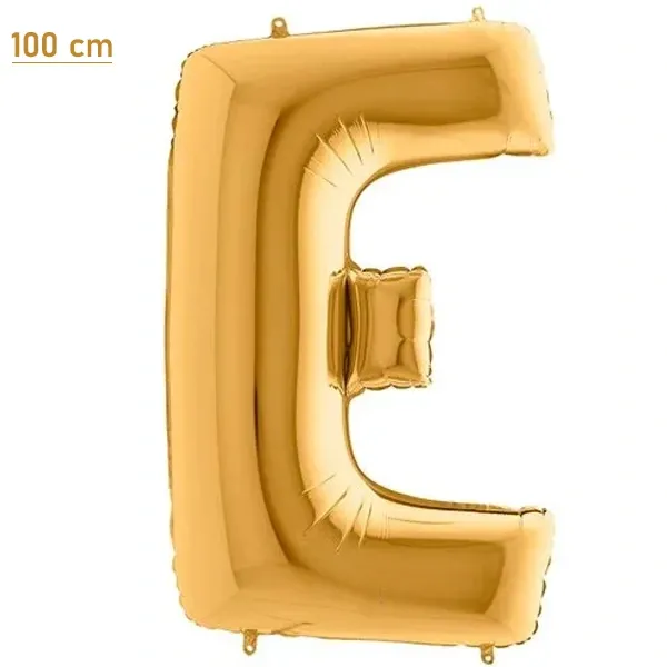 E Harf Folyo Balon – Gold – 100 cm (40 inch)