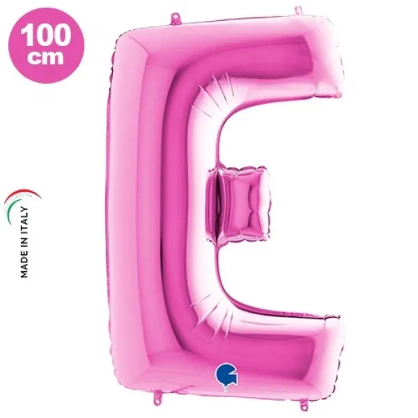 E Harf Folyo Balon – Pembe – 100 cm (40 inch)