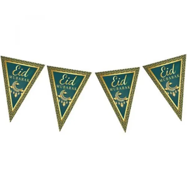 Eid Mubarak Flama Bayrak Süs 2 metre
