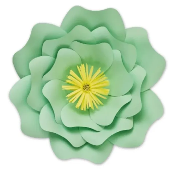 Elma Yeşili Kağıt Çiçek (Gül Kalıp) 1 Adet 30 cm