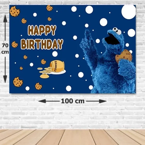 Elmo Doğum Günü Afişi Fotosuz 70*100 cm