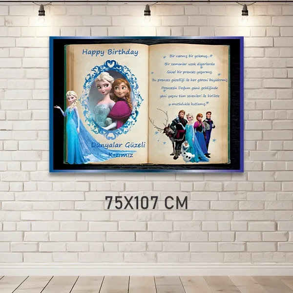Elsa Doğum Günü Parti Afişi (75x107 cm)