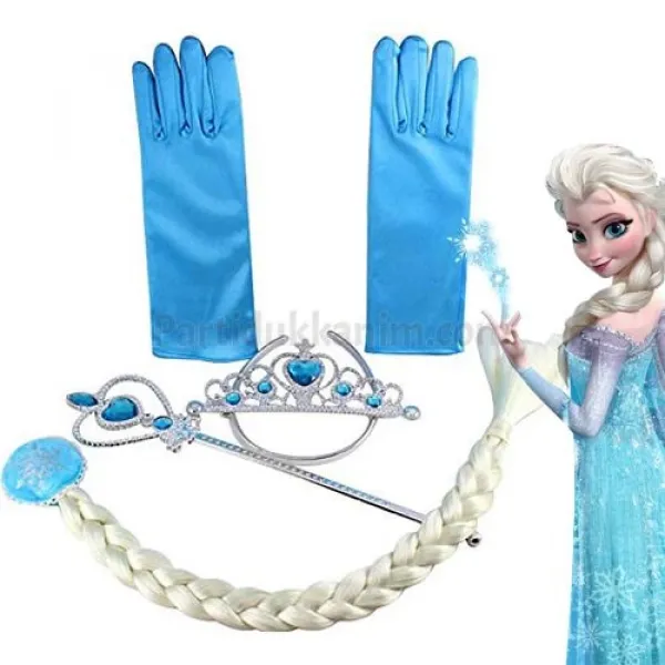 Elsa Taç, Asa, Eldiven, Örgü Saç Seti