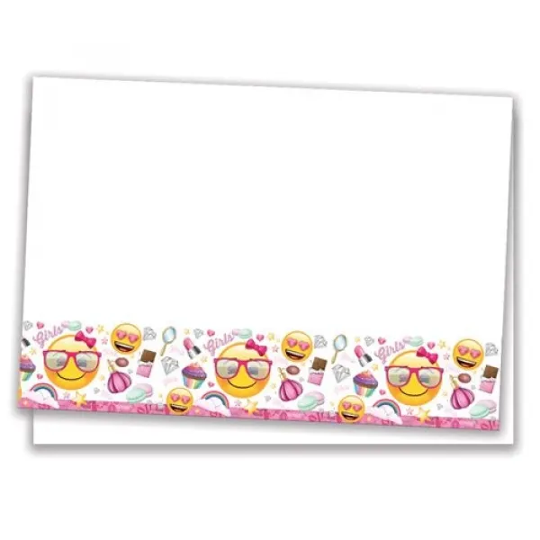 Emoji Kız Partisi Masa Örtüsü (120x180 cm)