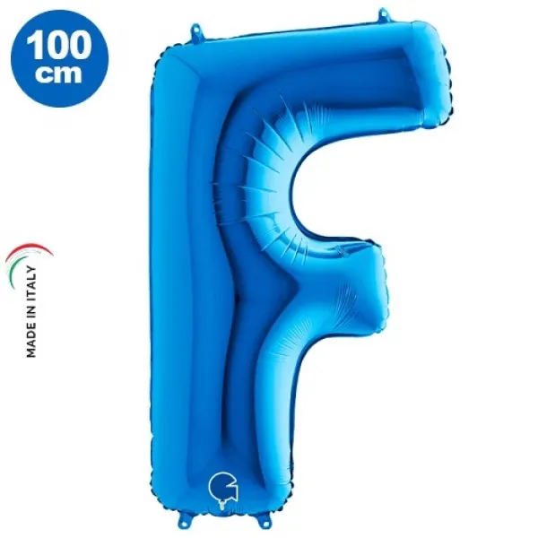 F Harf Folyo Balon – Mavi – 100 cm (40 inch)