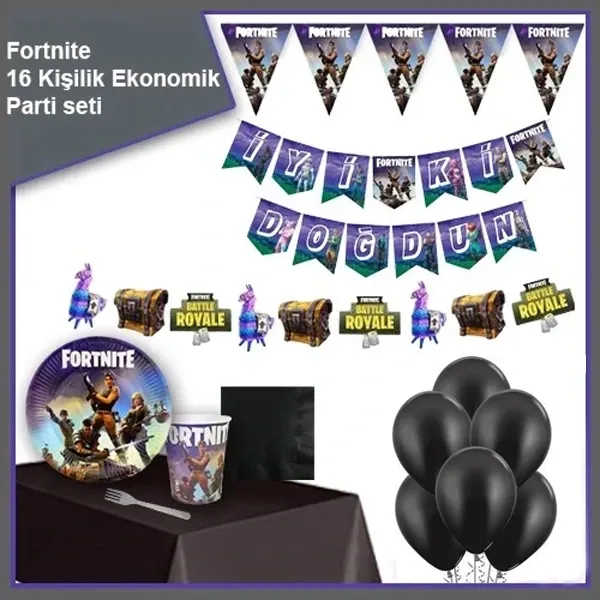 Fortnite 16 Kişilik Ekonomik Parti Seti