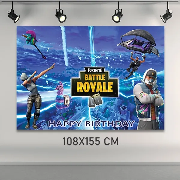 Fortnite Doğum Günü Parti Afişi (108x155 cm)