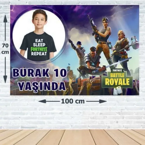 Fortnite Kişiye Özel Doğum Günü Parti Afişi 70*100 cm