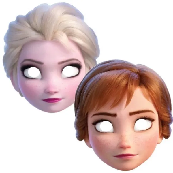 Frozen 2 Anna Elsa Kağıt Maske (6 Adet)