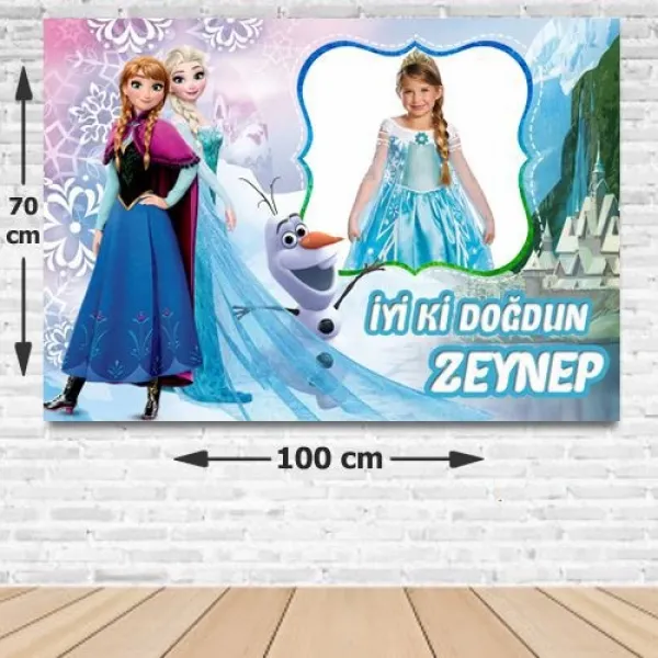 Frozen Elsa Kişiye Özel Parti Afişi 70*100 cm
