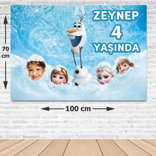 Frozen Elsa Kişiye Özel Parti Afişi 70*100 cm