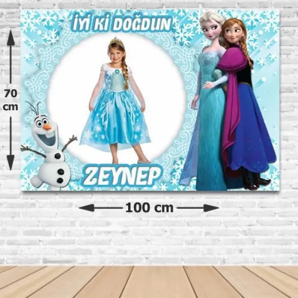 Frozen Elsa Kişiye Özel Parti Afişi 70*100 cm
