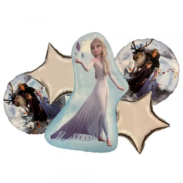 Frozen Folyo Balon Seti Gümüş 5li