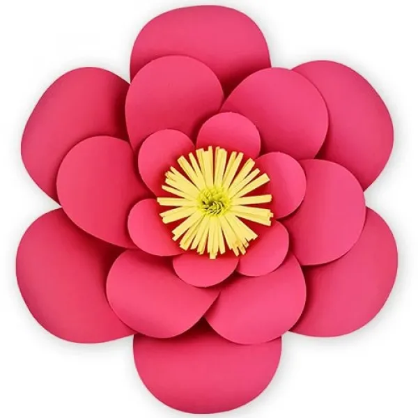 Fuşya Kağıt Çiçek 1 Adet (30 cm)