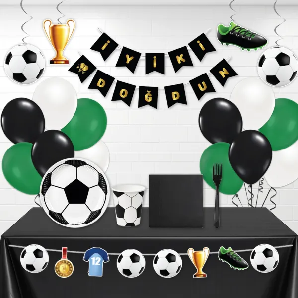 Futbol Doğum Günü Parti Seti 16 Kişilik
