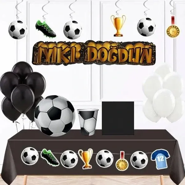 Futbol Doğum Günü Parti Seti 8 Kişilik