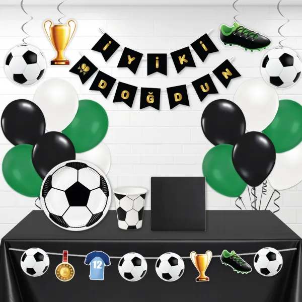 Futbol Doğum Günü Parti Seti 8 Kişilik