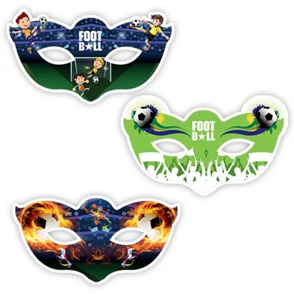 Futbol Kağıt Maske 6 Adet