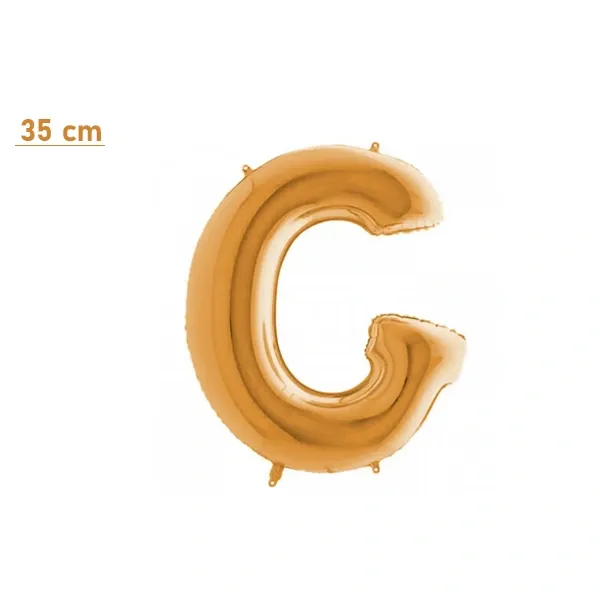 G Harf Folyo Balon – Gold – (35 cm - 16 inch)
