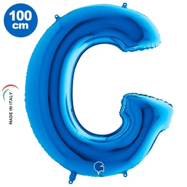 G Harf Folyo Balon – Mavi – 100 cm (40 inch)