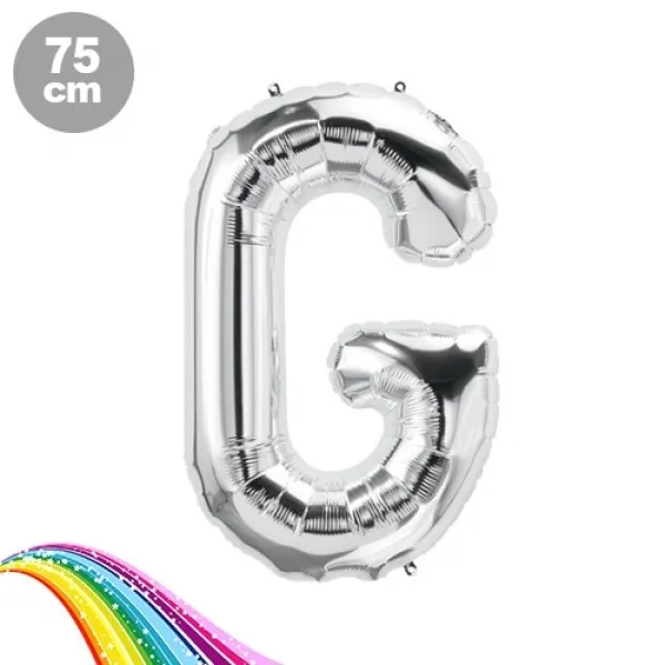 G - Harfi Folyo Balon Gümüş (75 cm)