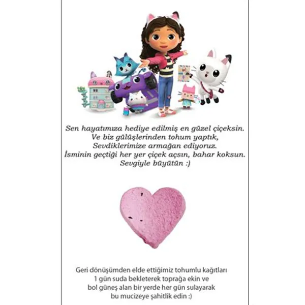 Gabby Hediyelik Tohum Kartı (5 Adet)