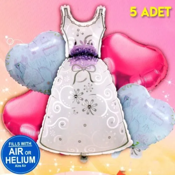 Gelin Balonu 5li Set