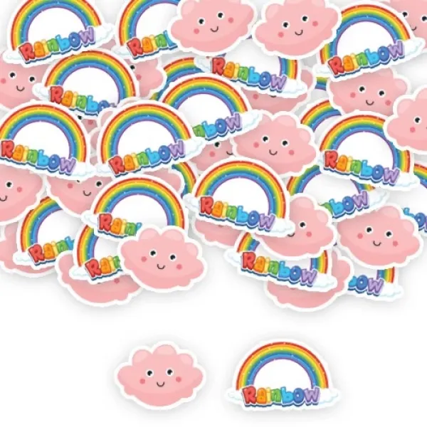 Gökkuşağı Bulut Masa Konfetisi 30 Adet